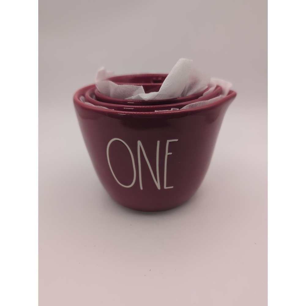 Rae Dunn Red Measuring Cup Set Kitchen Baking New *Read